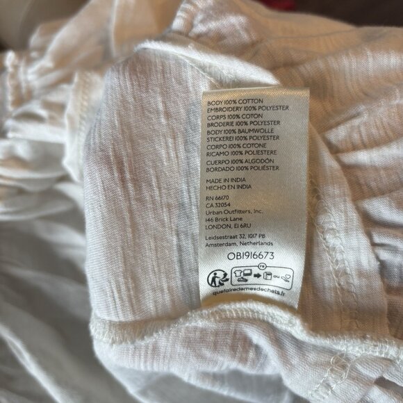 Free People Floral Embroidered Oversized Tunic Top Women’s Medium Boho Peasant - Picture 13 of 16